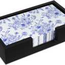 Guest Towel Holder Black, Disposable Dinner Napkin Holder, Bamboo Holder Tray for Dinner Napkins. Hand Towel Holder Disposable Hand Towel Tray, Paper Towel Holder Napkin Holder (Black)