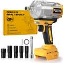 Cordless Impact Wrench 1/2 Inch - Compatible with Dewalt 20V Batteries, 1100 Ft-lbs (1500N.m) High Torque Impact Driver, Brushless Impact Gun with 3 Speed Modes & LED Light (Battery Not Included)