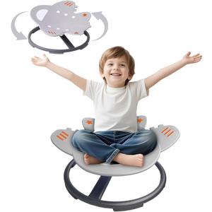 Airplane Kids Sensory Swivel Chair, Autism Spinning Chair for Kids Sensory,New Aircraft Model Sensory Toy Chair, Spin Sensory Chair,Training Body Coordination