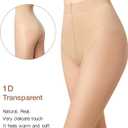 2 Pairs Women's Sheer Tights, 1D Ultra Thin Soft Nylon Regular Panty Multicolour High Sheer Anti-slid Pantyhose (Dark Skin Color)