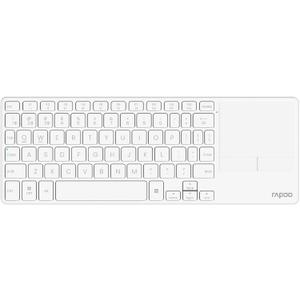 Rapoo E900T Portable Wireless Keyboard with Touchpad, Multi-Device HTPC Keyboard for PC-Connected TV/Tablet/Steam Deck/Gaming Console/Raspberry Pi/Mini PC - Support Touch Gestures for Windows & Mac