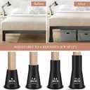 shouwuhho Bed Risers 12 Inch Heavy Duty, Round Furniture Risers Lifts 6" 8" 10" 12" for Bed Desk Table Sofa Couch, Adjustable Bed Frame Risers Supports Up to 6,000 Lbs, Black, 4 Pack