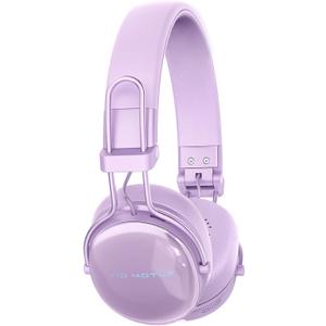 Wireless On-Ear Headphones, Active Noise Cancelling, Bluetooth 5.4, Hi-Res Sound, 55H Playtime, Lightweight and Comfortable, Foldable Design, for Home Office Travel, Purple