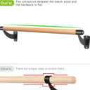 SELEWARE 4-12 ft Long Wood Ballet Barre Wall Mount Barre System for Home or Studio Barre Movements Body Stretch 1.5 inch Dia
