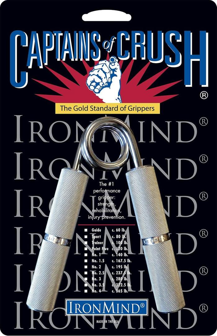 IronMind Captains of Crush (COC) Hand Gripper - The Gold Standard of Grippers | The World's Leading Hand Strengthener (4. Point Five (120 lb))