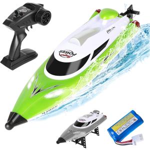 RC Boat-Remote Control Boat for Adults-High Speed 35+ KPH for Pool-Toys for Ages 8-13 (Green), 18 inches x 4 inches x 5 inches