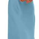 PRETTYGARDEN Women's 2025 Summer Satin Dress Elegant Sleeveless Mock Neck Cocktail Party Maxi Dresses (Medium, Light Blue)