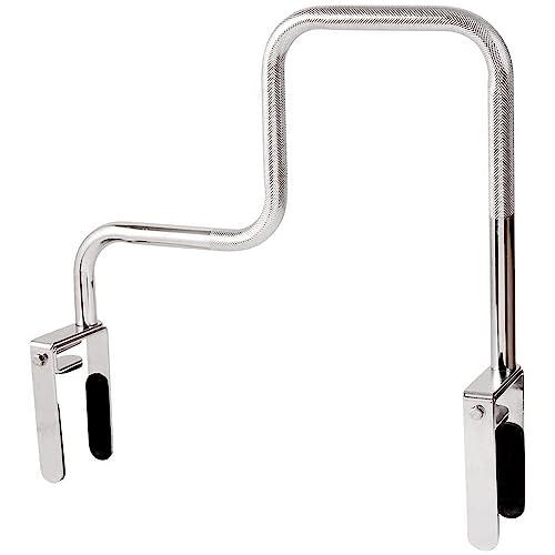 DMI Chrome Plated Grab Bars For Bathtubs And Showers For Seniors For Bathtubs And Showers, Adjustable Bathtub Rail Safety Grab Bars, Rust-resistant, 250 Lb Capacity, Textured Non-Slip Handle, 3.3-5.8"