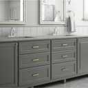 8 x Franklin Brass Napier (1-Pack) Cabinet Handles 3-3/4" Hole to Hole Champagne Bronze Kitchen Cabinet Pulls Drawer Handles Cabinet Hardware Dresser Gold Drawer Pulls P41761K-CZ-C