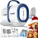 oneisall Dog Grooming Vacuum, Pet Grooming Vacuum with Clipper Nail Grinder, 1.5L Dust Cup Dog deshedding Brush with 7 Tools for Shedding Pet Hair, Home Cleaning(Blue)