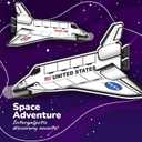 ArtCreativity Space Shuttle Gliders, Set of 24, Flying Toys for Boys & Girls, Made of Foam Material, Outdoor Toys for Children, Outer Space Party Favors for Kids, Great for Indoor & Outdoor Play
