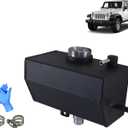 Aluminum Alloy Front Coolant Reservoir Expansion Tank Compatible with JEEP Wrangler JL JLU 2018-Present, Gladiator JT 2020-Present 2.0&3.6L, Coolant Recovery Bottle, Replace# 68364312AC
