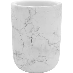 Toothbrush Holder Polyresin Toothbrush Organizer,Marble Style Bathroom Accessories,Toothpaste Holder Makeup Brushes Cup Razors Holder for Bathroom Vanity Countertop,Ideal for Home,Hotel