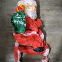 Joliyoou 10FT Christmas Inflatable Decorations, Giant Lighted Ladder Blowups Climbed with Reindeer, Santa, Snowman, C7 String Lights for Xmas Winter Holiday Roofs Trees Balconies Decor