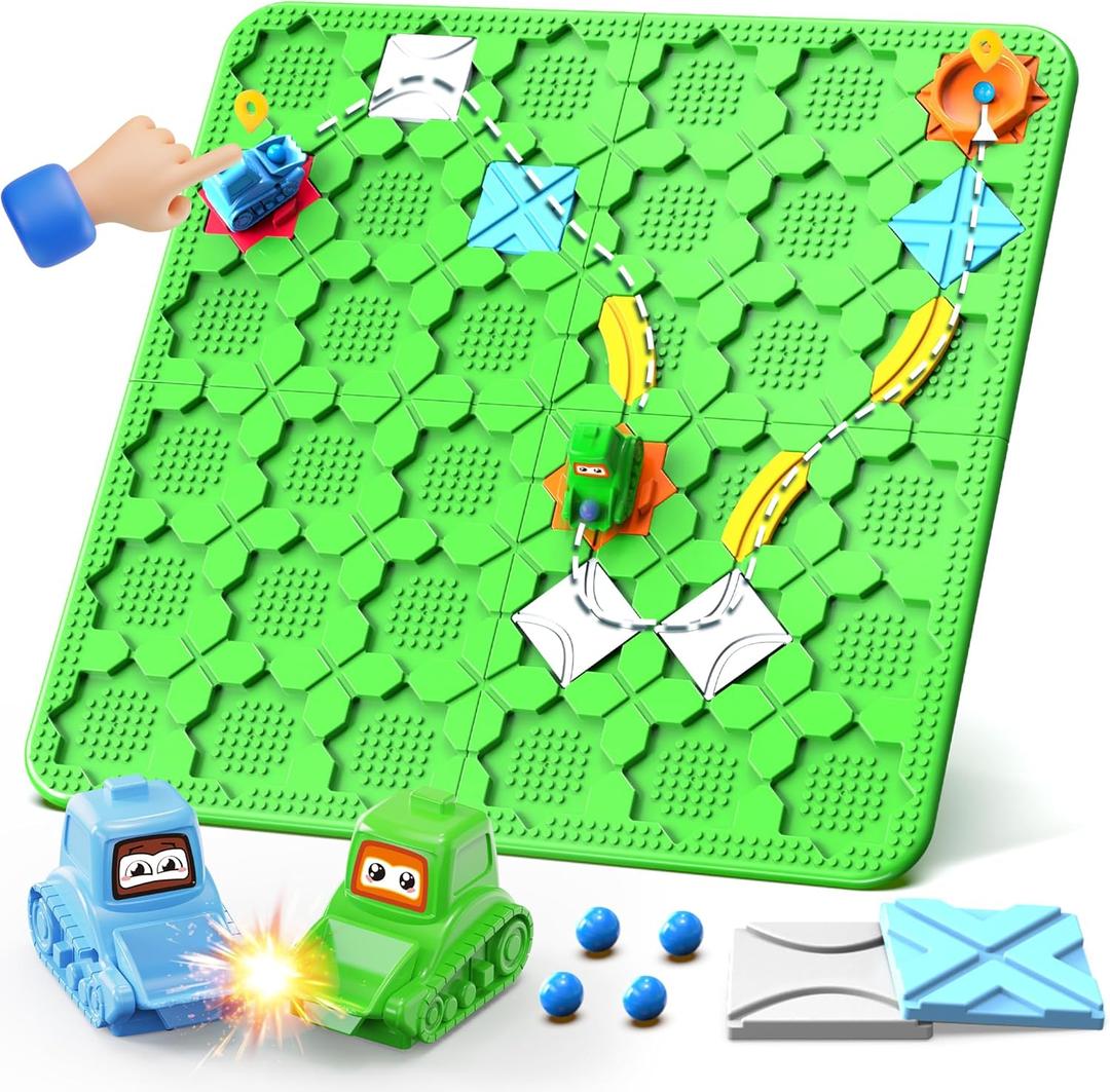 STEM Logic Road Builder Toys: Board Games Toys for 5 Year Old Kids Montessori Brain Teaser Puzzles Educational Learning Activities Toy for Kid Ages 3 4 6-8 12 Boys Girls Gifts (Green, 50PCS)