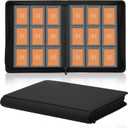 Toploader Binder,Trading Card Binder Storage Hold up 288 Cards 9-Pocket Top Loader Binder with Sleeves for 3"x4" Rigid Toploaders Hard Cases (Black)