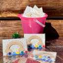 12 Pack Pre-Packaged Rainbow Party Favors, DIY Wooden Painting Kits for Rainbow Unicorn Birthday Decorations, Unicorns Goodie Bag Stuffers for Boys and Girls
