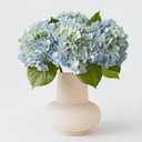20" 4PCS Artificial Light Blue Hydrangea Flowers Large Faux Latex Real Touch Fake Hydrangeas Silk Bouquet with Leaves Stems for Family Table Office Wedding Party Arrangements