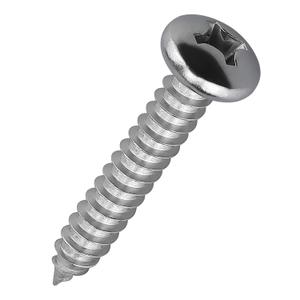 #10 x 1-1/4" (50 Pack) Stainless Steel Phillips Pan Head Wood Screws, Stainless Steel 304 (18-8), Pan Head Sheet Metal Screws Self Tapping for Wood