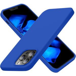 Cordking Designed for iPhone 13 Pro Case, Silicone Ultra Slim Shockproof Protective Phone Case with [Soft Anti-Scratch Microfiber Lining], 6.1 inch, Klein Blue