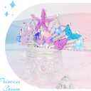 YARIEW Mermaid Crown Mermaid Birthday Decorations Tail Fish Scales Seashell Hair Accessories for Women and Girls Mermaids Tiara