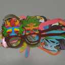 Vinsot 32 Pack Beach Pool Party Eyeglasses Decor Summer Luau Paper Glasses Bulk Hawaiian Sunglasses Frame Tropical Pool Props Photo Booth Props for Summer Beach Luau Party Favor Birthday Supply Decor