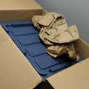 IRIS USA 4-Pack 12 Gallon Storage Bins with Lids |Made in USA| Heavy Duty Eco-Friendly Plastic Tote Containers for Truckbed Tool Box Organization, Large - Navy