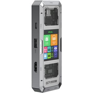 Aluminum Office Docking Station 7 in 1 Type C to HDMI 2.0 USB 3.0 Hub PD 100W Adapter Compatible with PIVA G71