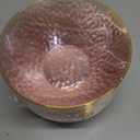 I00000 20 Pack 12 Ounce Pink Plastic Bowls Hammered Gold Rimmed Crystal Like, Heavy duty Disposable Bowl Set,Elegant Soup/Salad/Dessert/Ice Cream Small Bowls For Thanksgiving Party, Weddings, Catering