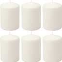 Stonebriar Unscented White Tall Pillar Candles, 35 Hour Burning Candle Pillars, Perfect for Decor, Weddings, Emergencies 3" X 4", 6 count
