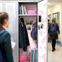 2 Pack 36 x 12 Magnetic Locker Wallpaper Back to School Removable Reusable Magnetic Wall Cover Sheet for School Lockers Fridge Metal Door Girls Decorations Office Supplies(Bow,Pink)