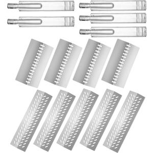 Grill Replacement Parts Cast Stainless Steel 5 pcs 16631 Flavorizer Bars 4 pcs 16520 Heat Plate and 5 pcs 16516 Burners for Bull Angus Grill Blaze Lion Cal Flame Tamer Gas Grill