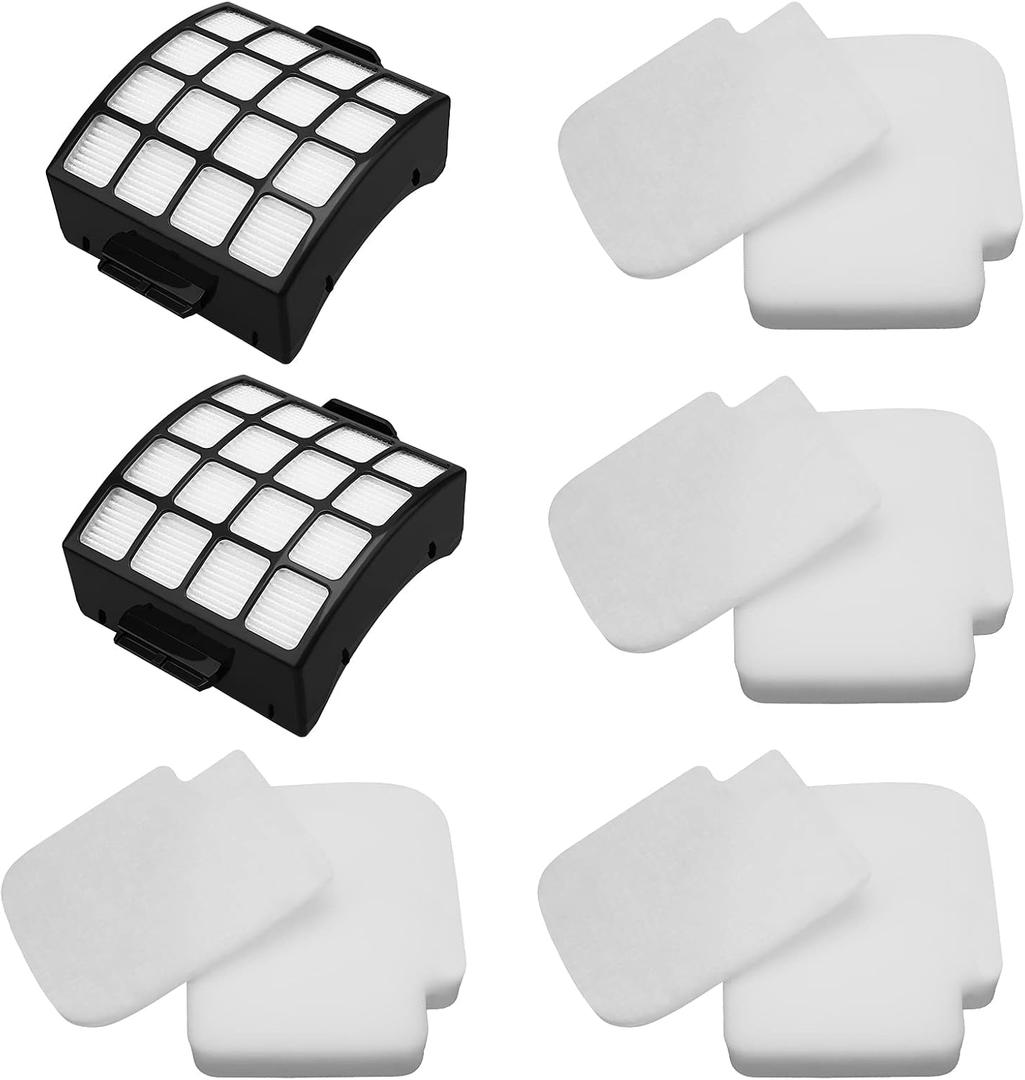 Colorfullife AZ3002 Filters Replacement for Shark Stratos AZ3002 AZ3000 AZ3000W DuoClean Power Fins Stratos Upright Vacuum Cleaner, 2 HEPA and 4 Foam & Felt Filters