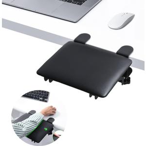 eulps Foldable Desk Extender Tray, Arm Rest for Desk, Ergonomic Forearm Leather Soft Armrest Support, Wrist & Elbow Pad for Home and Office, Easy Typing & Pain Relief