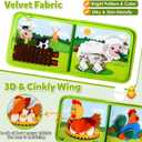 GOLIYEAN Busy Book for Toddlers 1-3, Montessori Toys for 1 Year Old Boy Girl Birthday Gifts, Busy Board Educational Toys for 1 Year Old Boys, Farm Animals Activity Books Airplane Car Travel Toy (Green)