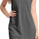 BAMBOO COOL Womens Chemise Sleepshirts with Adjustable Spaghetti Strap Homewear Soft Tank Nightgown Mulberry, M