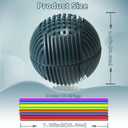 2 x Sensory Activity Board Upgraded- 3D Sensory Activity Ball,Stress Relief Toy,Silicone Fidget Toy for Stress Relief,Anxiety,Autism,ADHD,Kids 3+ & Adults,with Travel Storage Bag & 16 Strings (Blue) (Sphere)