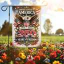 14 x USA 250 Years of Freedom Garden Flag 1776-2026 Patriotic American Eagle Yard Flag, Independence Day Outdoor Decor, 4th of July Lawn Banner