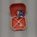 Small Pill Case, Travel Pill Organizer, Small Pill Box, Pill Container for Purse 4 Compartments, Daily Compact Travel Medicine Holder for Vitamins Medication (Pink)