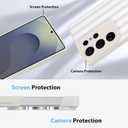 KANGHAR Compatible with Samsung Galaxy S25 Ultra Case, Silicone Stripes Cute Pattern, Camera Protection Soft Slim Phone Case for Girls Women -White