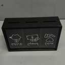 Wooden Give Save Spend Money Saving Box for Kids, Money Coin Savings Piggy Bank Jar Box for Kid Safe Money Saver, Teach Children About Giving Saving Giving Money Piggy Box for Boys Girls, Black