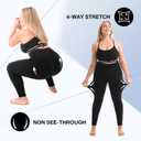 Leafigure Plus Size Leggings with Pockets for Women - High Waisted Buttery Soft Yoga Leggings for Workout, Size 3XL