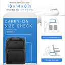 LUGGEX Underseat Carry On Luggage, Softside, Black, 17 Inch