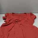 Aloodor Women's Casual Dresses Short Sleeve V-Neck Dress with Pockets, Large