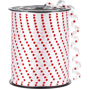 CLUEWR 500 Yards Red Heart Curling RibbonBalloon StringBalloon Ribbon Roll for Party Decoration, Gift Wrapping, Wedding, Art Crafts, Florist Flower