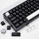 WOB PBT Double Shot Custom Keycap Set,174 Keys Black and White Gaming Key Caps Cherry Profile Keycaps for 61/64/68/84/87/100/104/108 Mechanical Keyboard