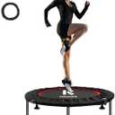 KENSONE 40" Mini Spring Trampoline Rebounder for Adults, Small Fitness Trampoline for Indoor Exercise, Max Load 330 LBS