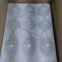 Syhood 9 Pcs Clear Glass Christmas Ornaments Ball Blown Clear Glass Ball Ornaments Christmas Tree Hanging Decorations with Finial for Xmas Tree Holiday Gift Home Winter