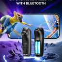 TECKNET VR Headset for Phone with Bluetooth Controller, 4.7-7.2" VR Headsets with HD 110°FOV Anti-Blue Light Lenses & Adjustable Gears, 3D VR Headset for Kids Compatible iPhone Samsung Android, Black