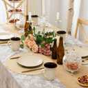 FunWheat Paper Round Braided Placemats Set of 4 for Dining Tables 15 Inch Heat Resistant Table Mats Farmhouse Woven Fabric Natural Place mats for Decoration with Tassel(Beige,4pcs)